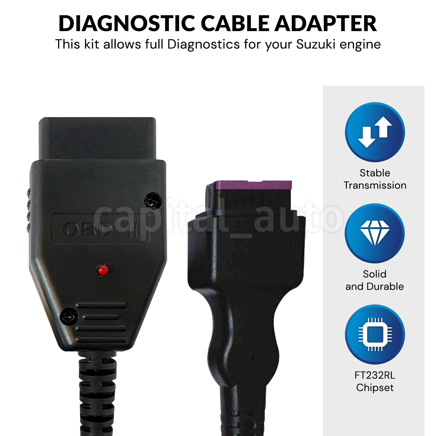 For Suzuki Outboard Boat Marine Diagnostic USB Cable Kit SDS 8.70
