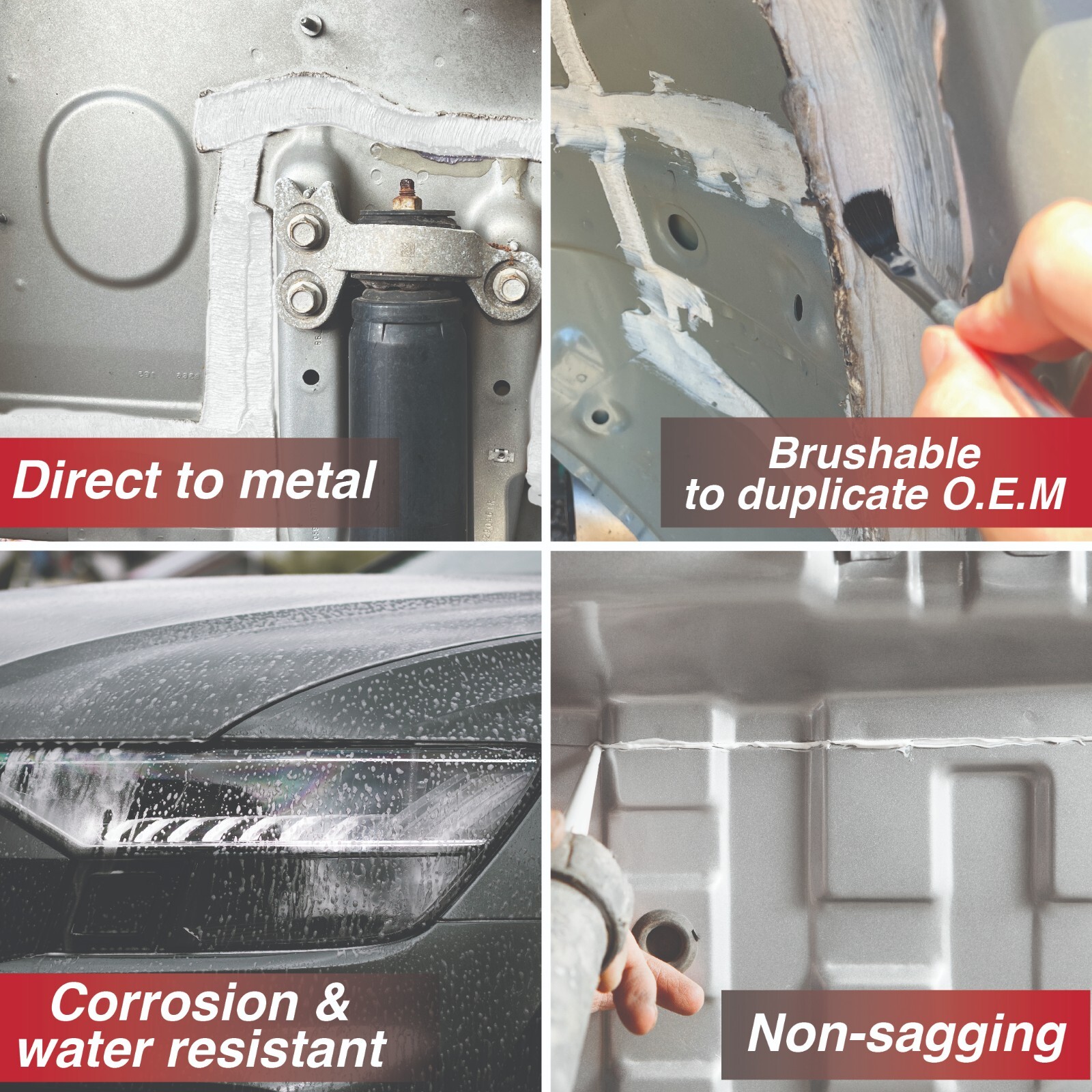 Maxi-Seal Polyurethane Seam Sealer Automotive - Black, 10.5oz Tube