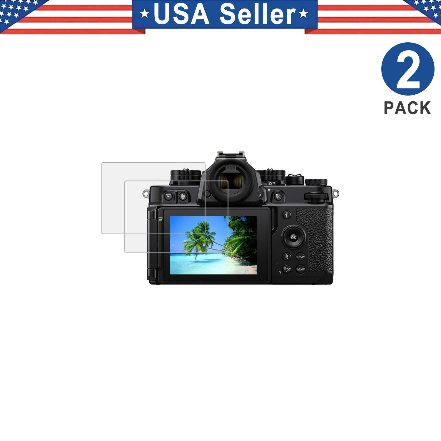 2PK Tempered Glass Screen Protector For Nikon Z6 III Z8 Z9 ZF Z5