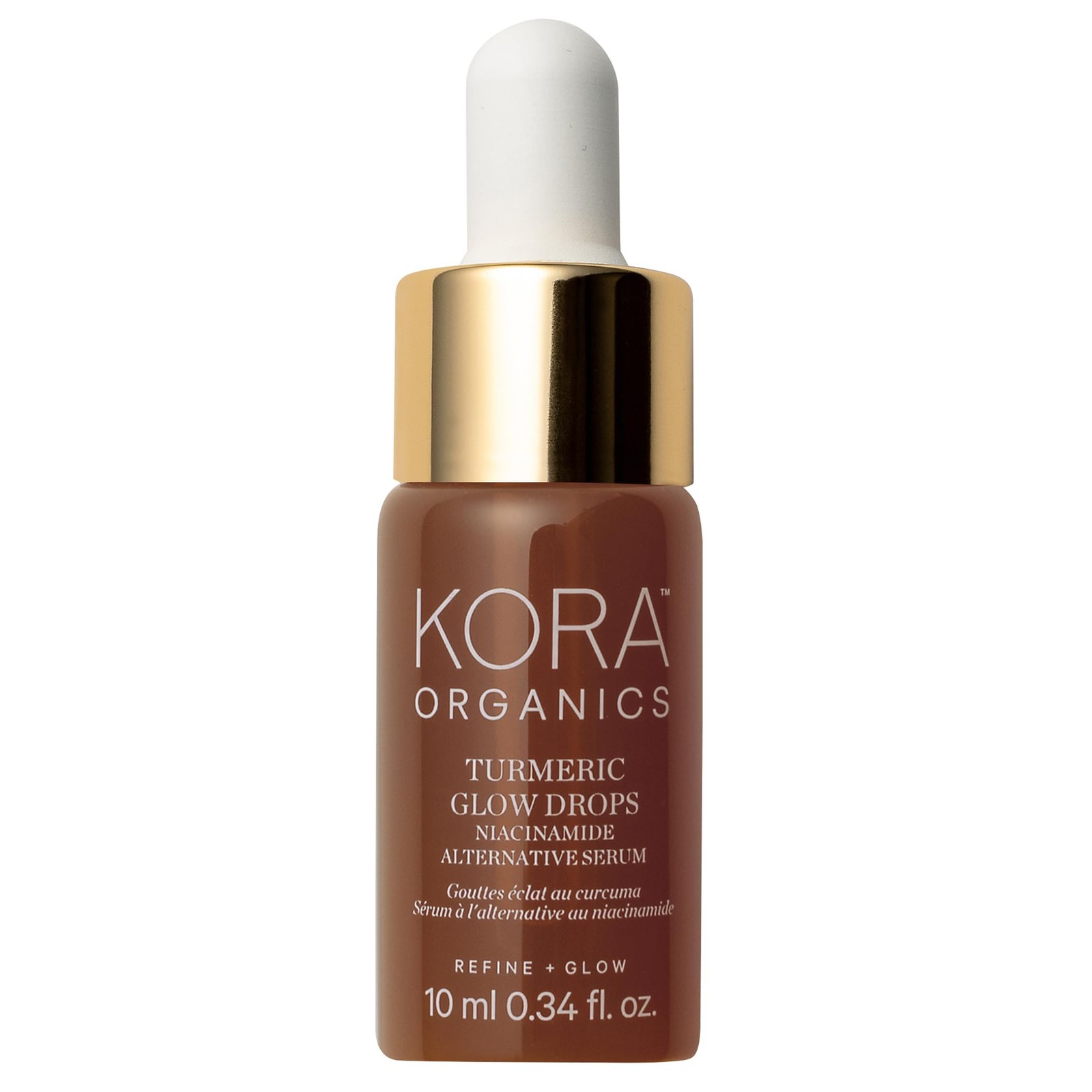 KORA Organics Turmeric Glow Drops, Certified Organic Radiance Face Serum with Ni