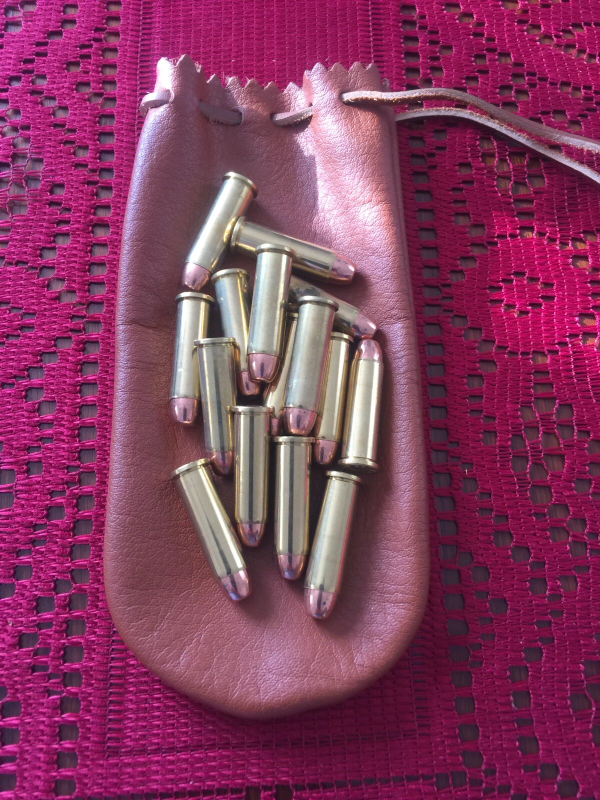 Leather Drawstring Pouch Hand Made In U.S.A. Coins, Crystals, Eye Glass Case NEW