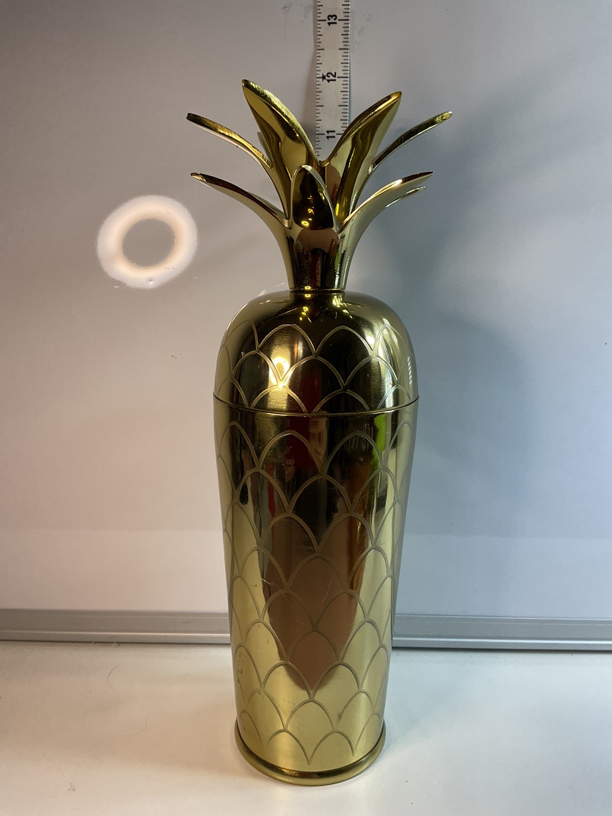Anthropologie Gold Pineapple Cocktail Shaker NEW