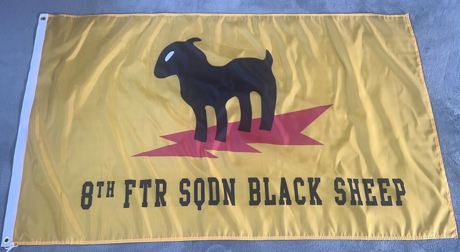 USAF 8th Fighter Squadron "Black Sheep" 3x5 ft Single-Sided Flag Banner