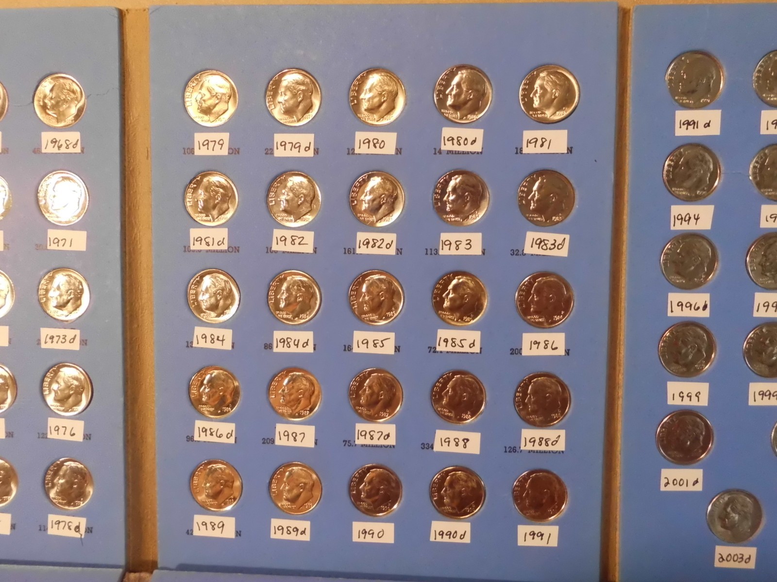 ROOSEVELT DIME COMPLETE 1965 - 2026 P&D COINS ( ALL UNC. COINS ) #TUK593