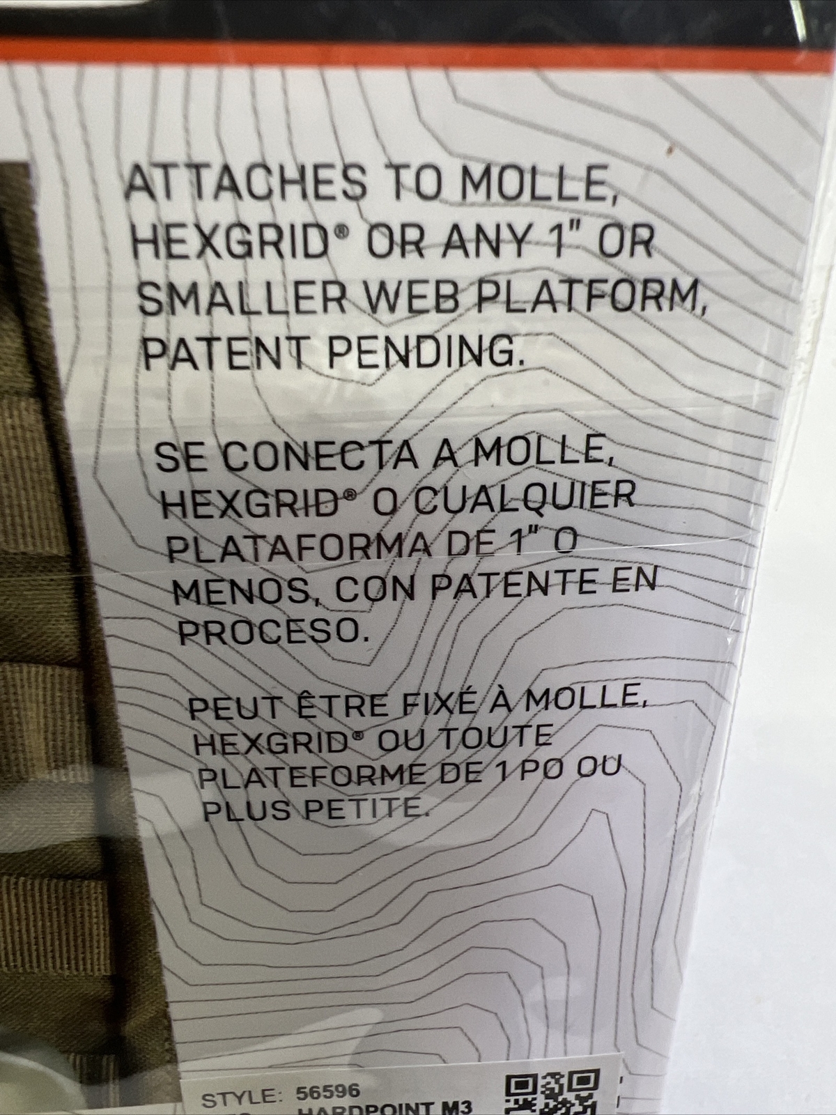 5.11 Hardpoint M3 Coyote Molle Clip Carabiner PALS, HEXGRID 121LBS