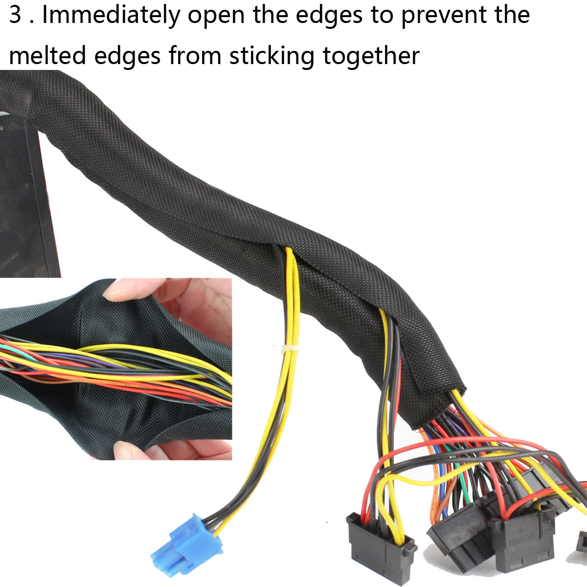 Split Wire Loom Mesh Cable Sleeving Management Wiring Harness Wrap Lot