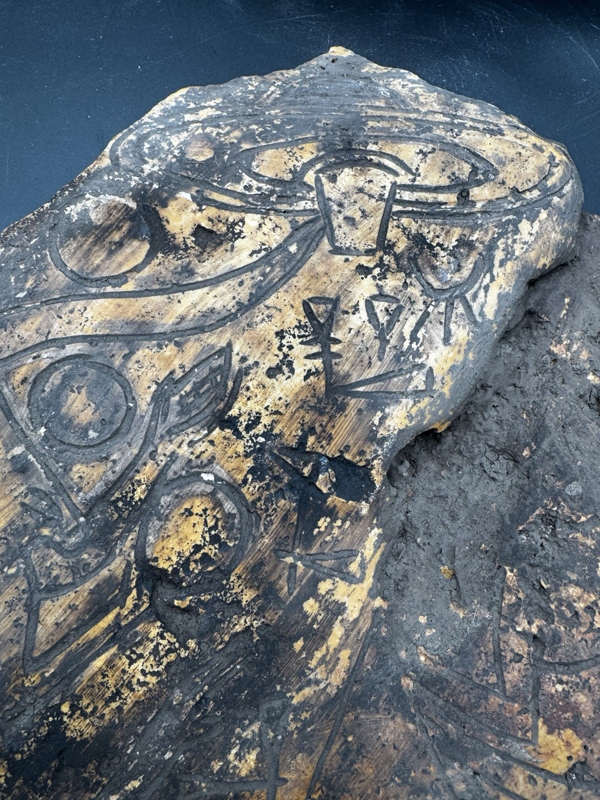 Glowing Massive Masonic Tablet Tula Mexico PreColumbian Alien Ojuelos