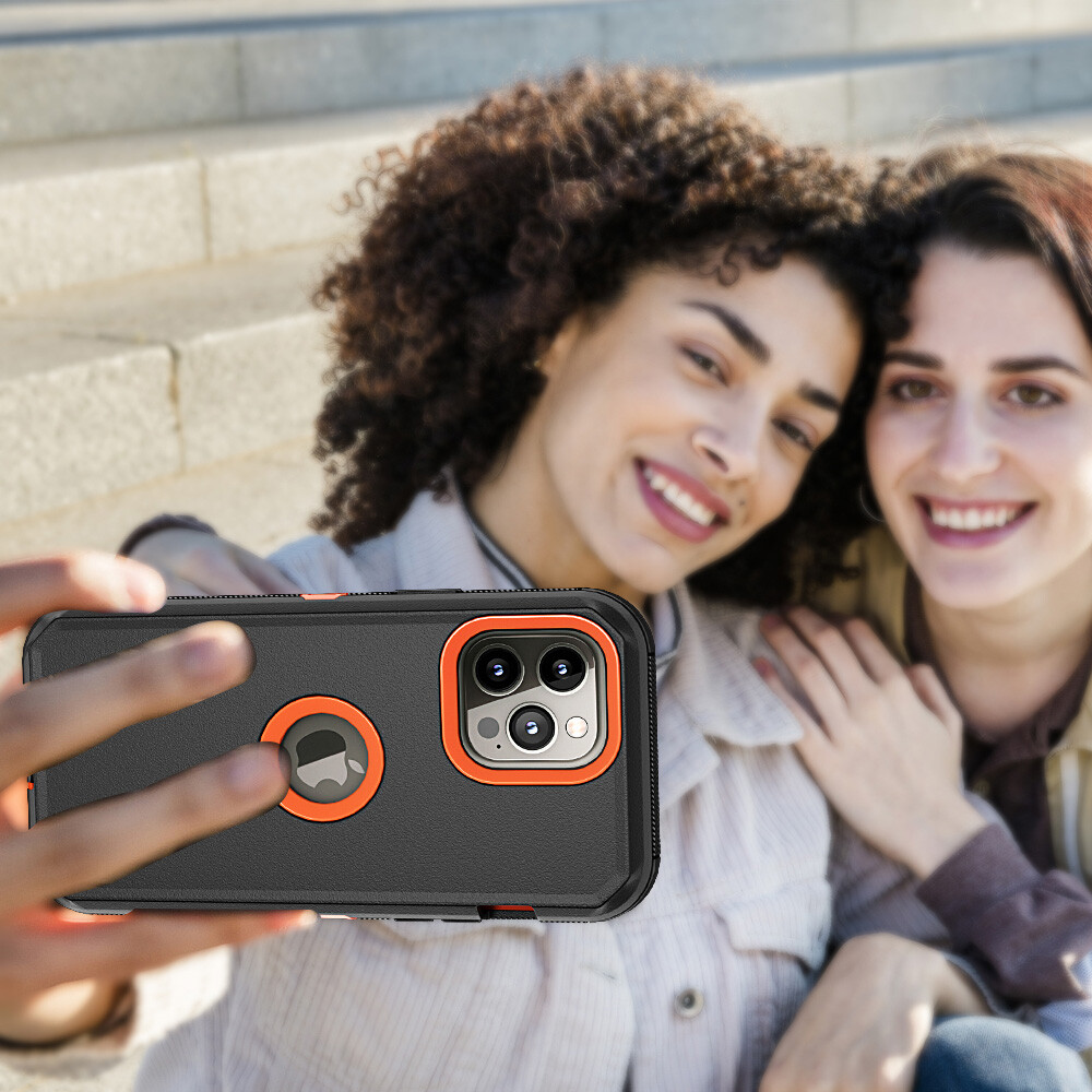 For iPhone 15 Pro Max 14 13 12 11 Shockproof Case Defender Cover With Belt Clip