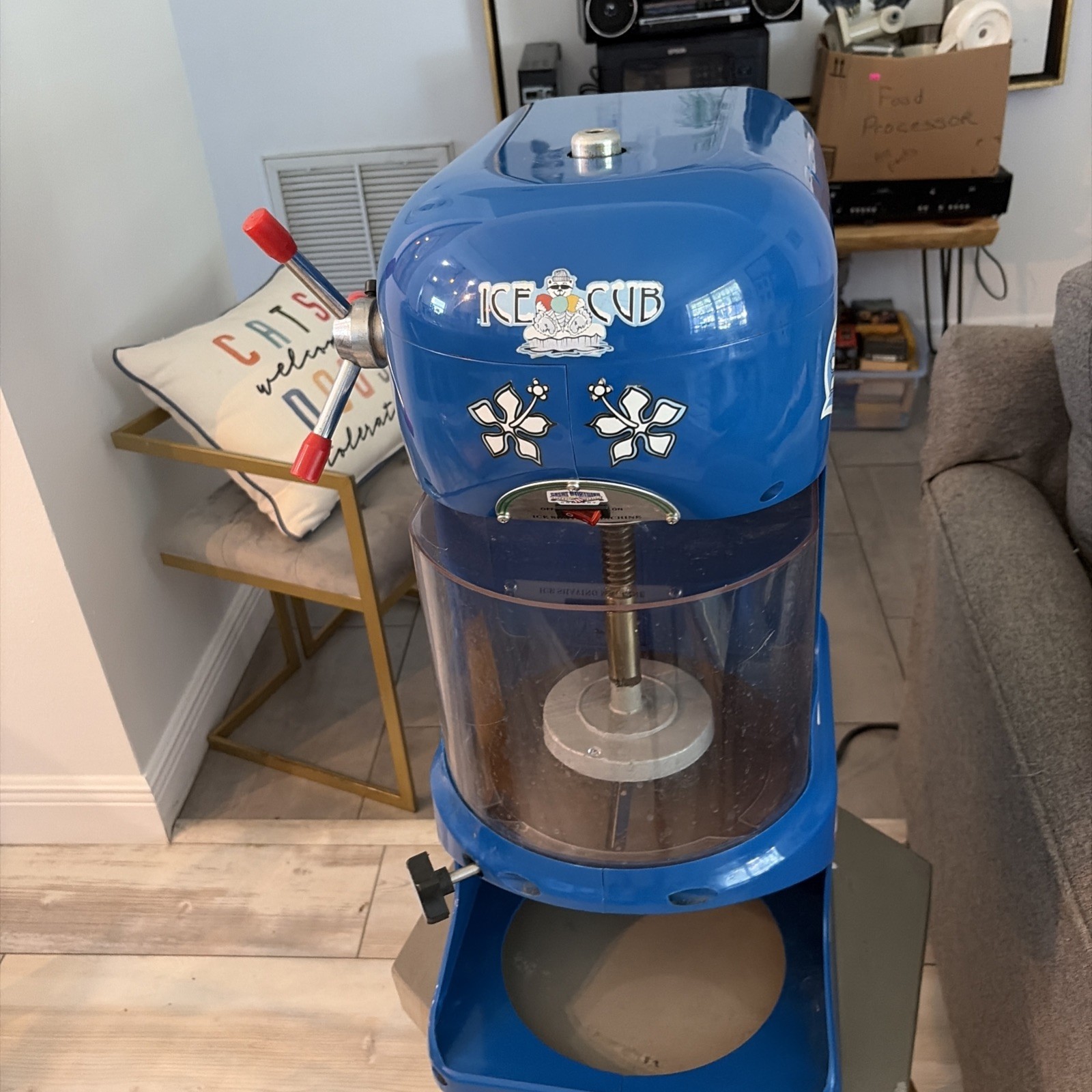 250W Commercial Ice Cub Shaved Ice Machine Premium Ice Shaver Snow Cone Maker