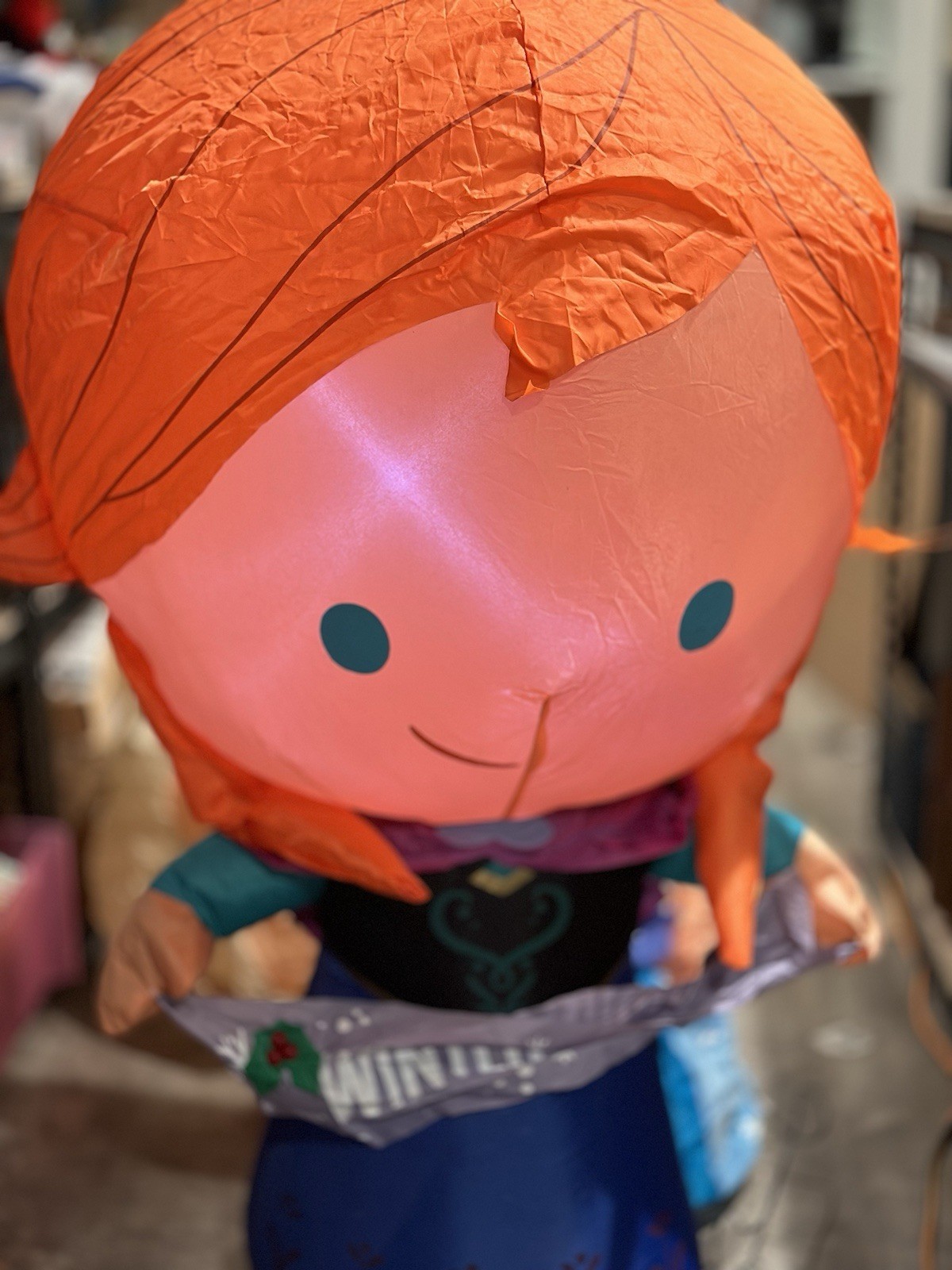 Gemmy Frozen Elsa & Anna 3.5ft Airblown Christmas Winter Magic Inflatable Disney