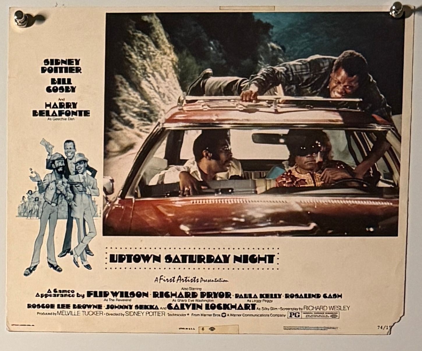 Uptown Saturday Night 1974 Original Movie Lobby Card Sidney Poitier Bill Cosby