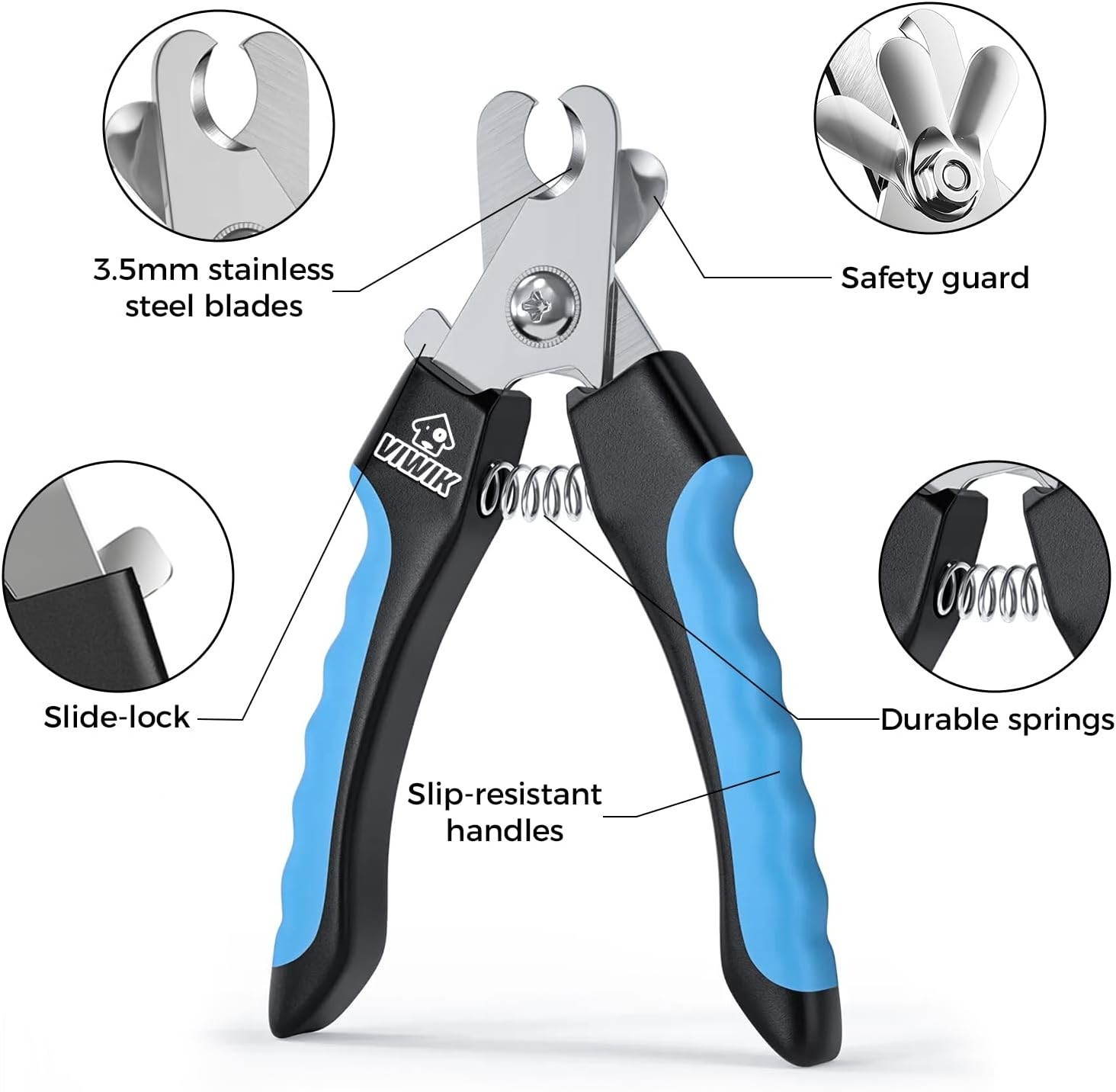 Dog Toe Nail Clippers For Large Dogs Professional Heavy Duty With Safety Guard