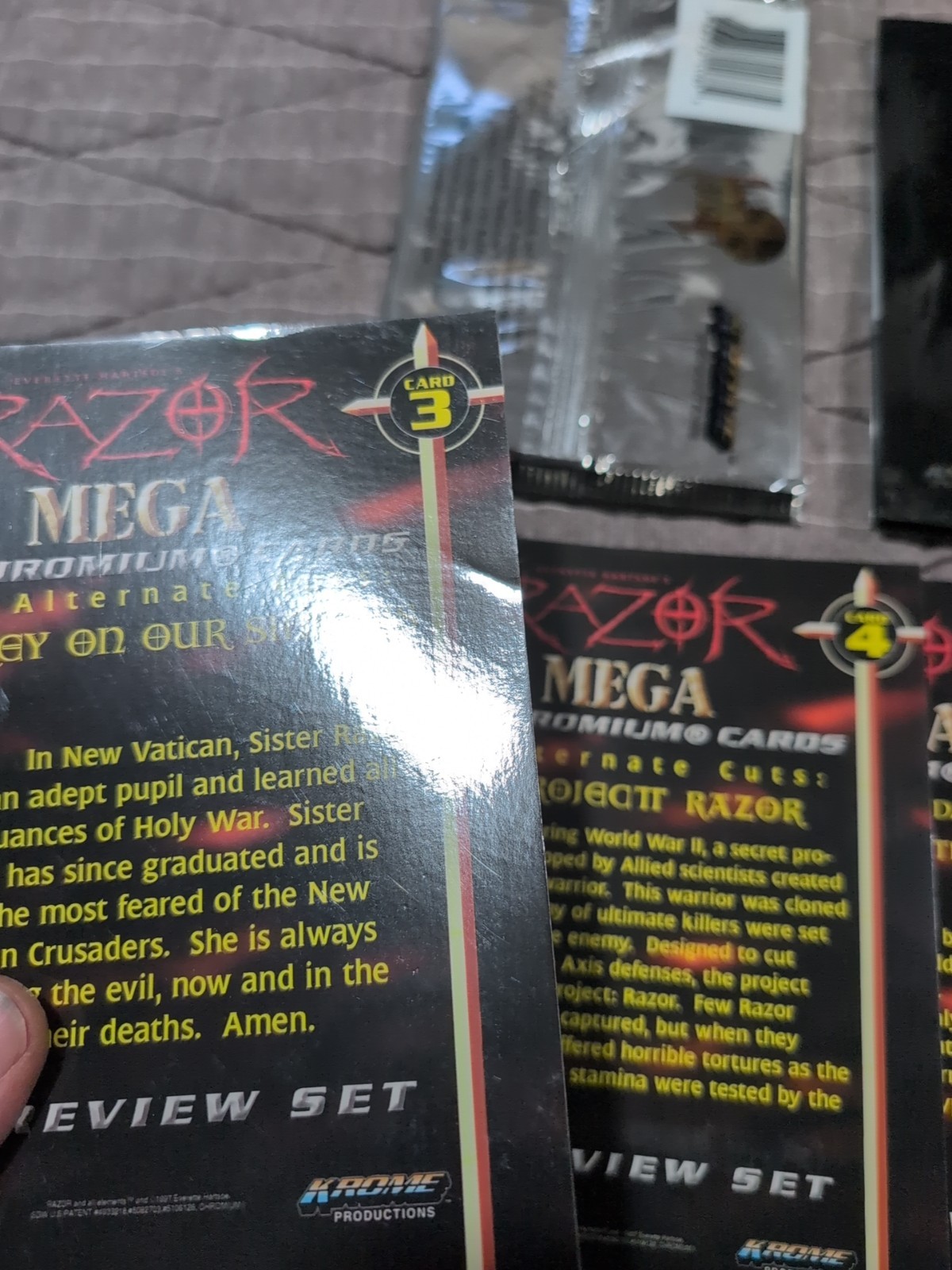 Everette Hartsoe's RAZOR Mega Chromium Card Complete Set w/binder/Chase/Preview