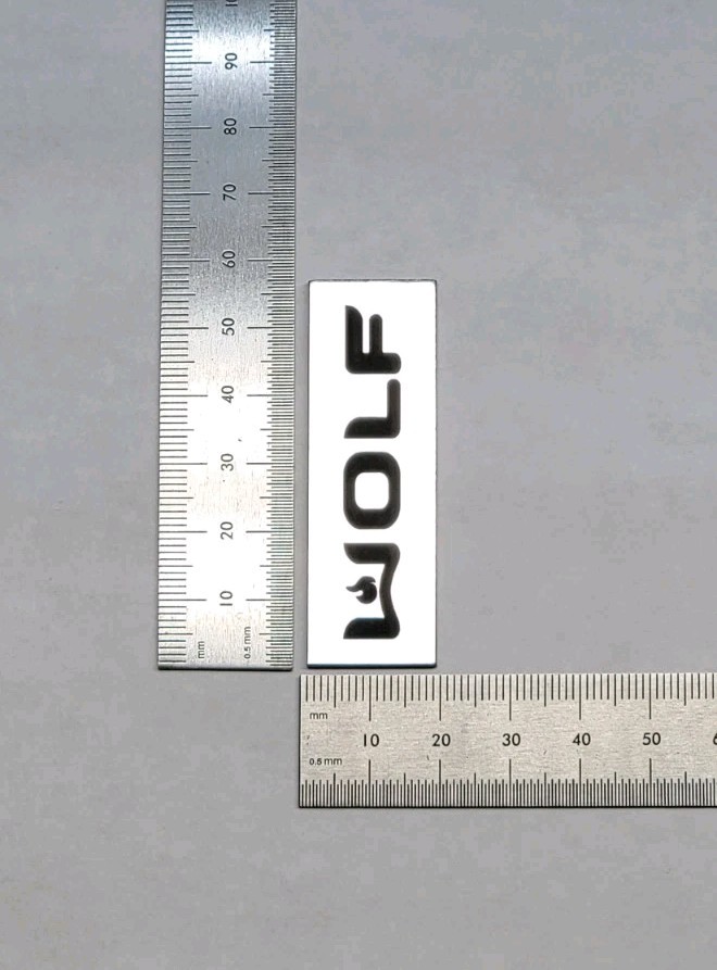 Wolf Custom 2.25 Inch Emblem Logo Nameplate