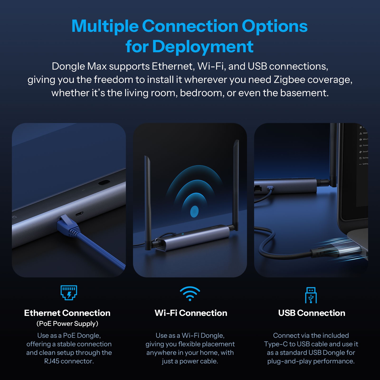 SONOFF Dongle Max, Zigbee Thread PoE Gateway, EFR32MG24 +ESP32D0WDR2 Coordinator