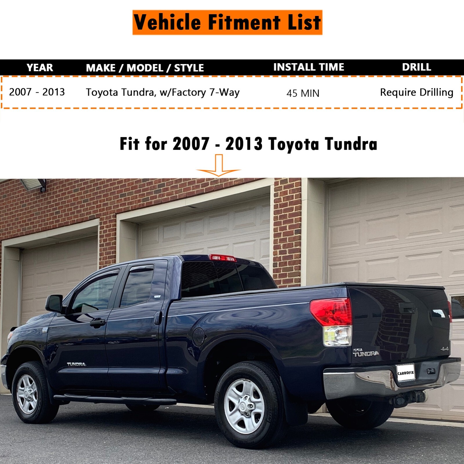 Multi-Tow 7 Blade and 4-Way Flat Trailer Connector for 2007-2013 Toyota Tundra