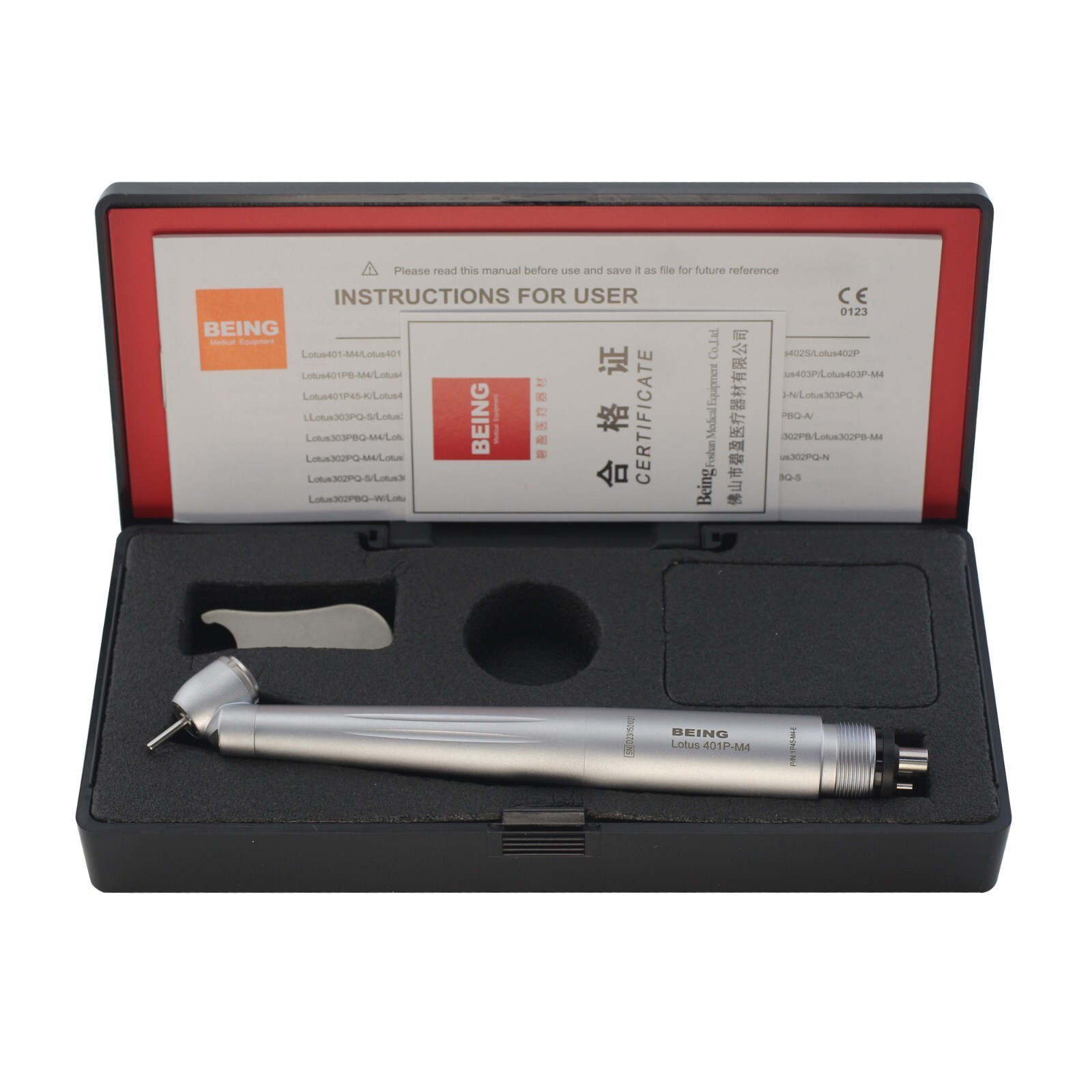 COXO Dental Surgical Handpiece 45 Degree High Speed 4 Hole LED Reverse Air NSK