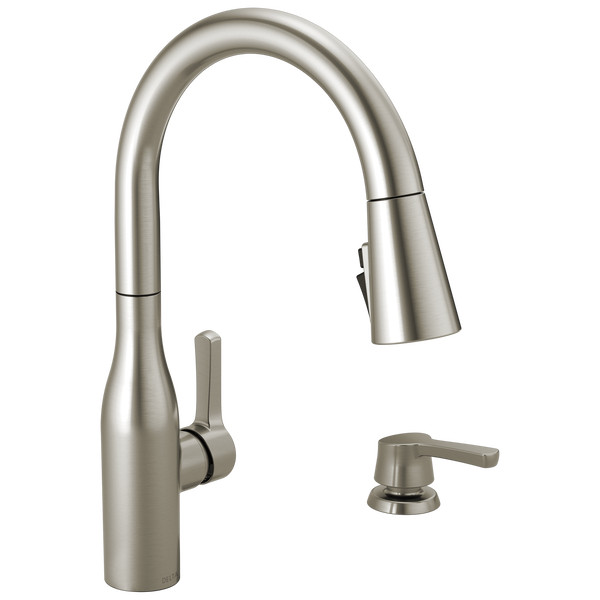 Delta Marca Pull-Down Kitchen Faucet Spotshield Stainless-Certified Refurbished