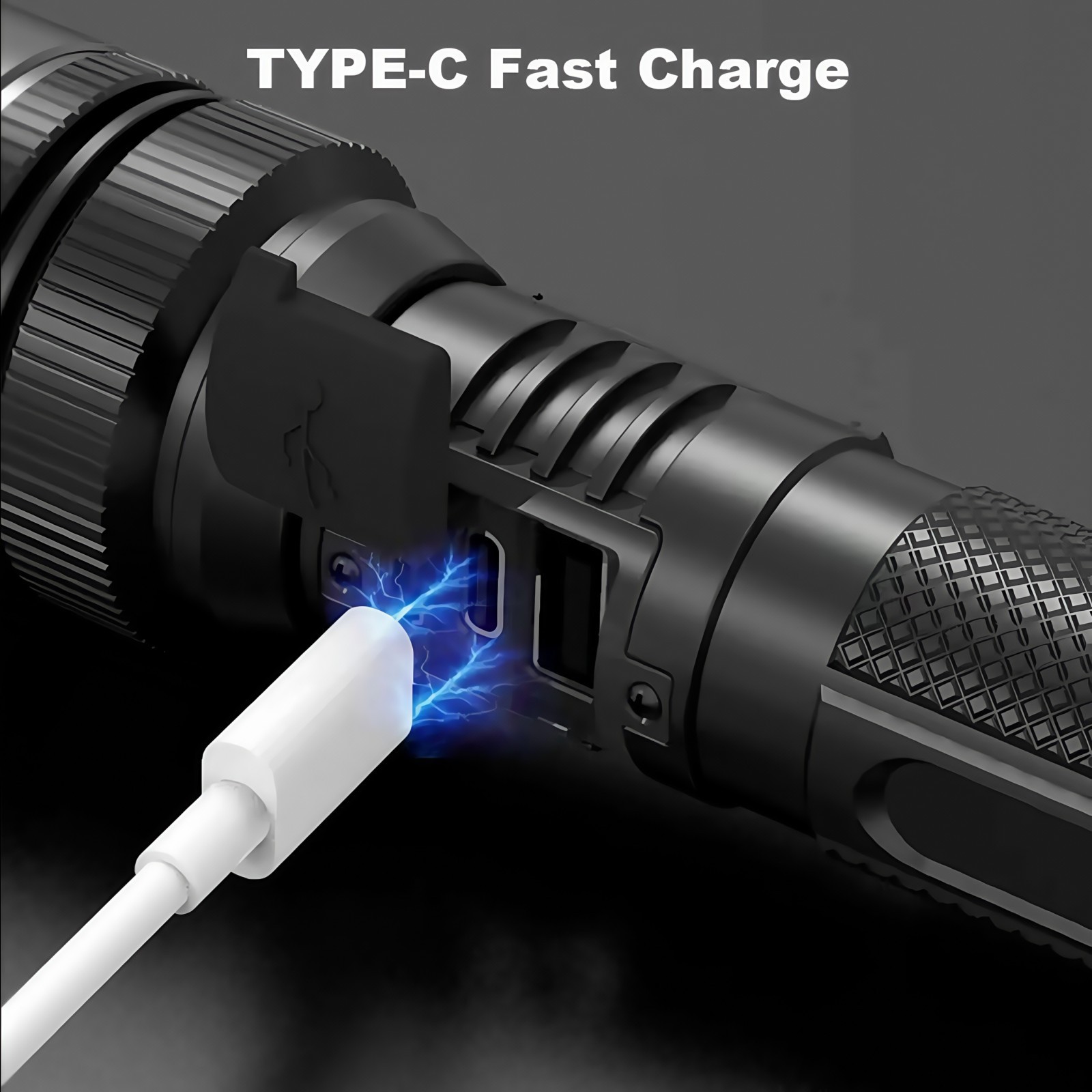 99000000 Lumen Super Bright LED Flashlight Rechargeable Tactical LED Work Lights