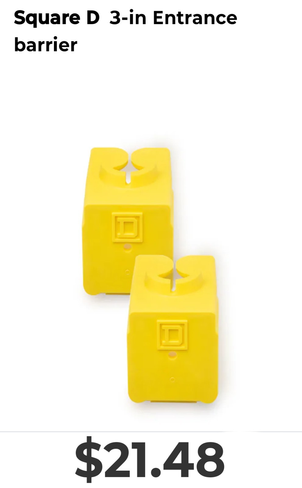 6 PACKS + 2 Bonus Packs Square D 100 AMP- 225 AMP Service Entrance Barriers