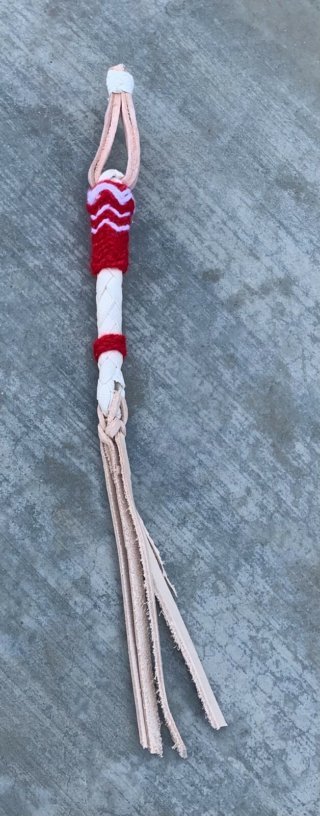 12" Keychain Style Horse Quirt, Cuarta Charra Estilo Llavero Cuartita de Cuero