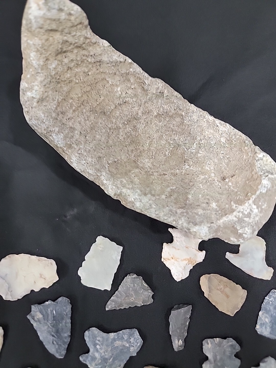 Indian Artifacts, Arrowheads, Rock drawing, Stone bowl, Ohio Collection.