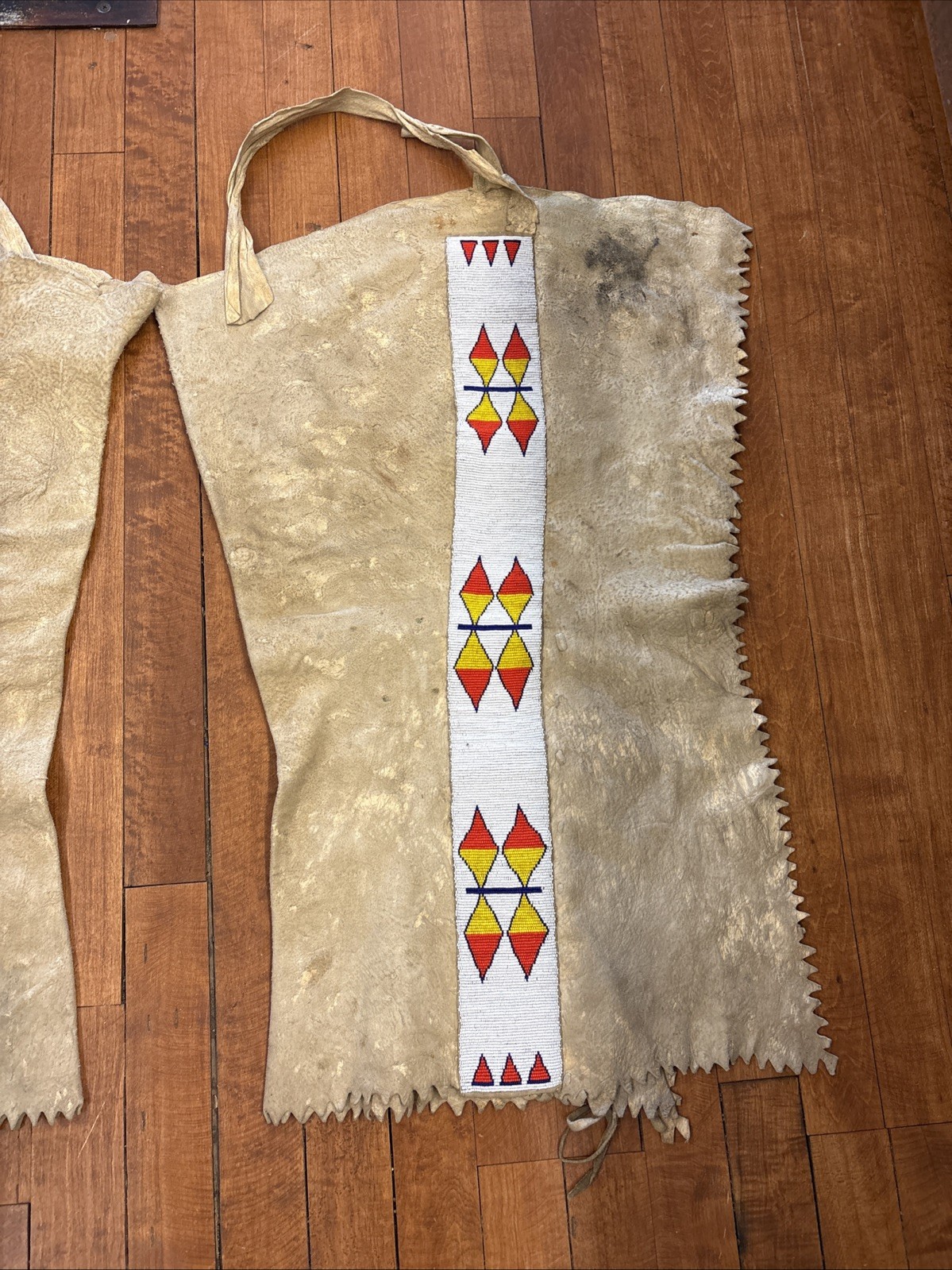 Antique Native American Beaded Plains Leggings 1910s Beaded Leggings