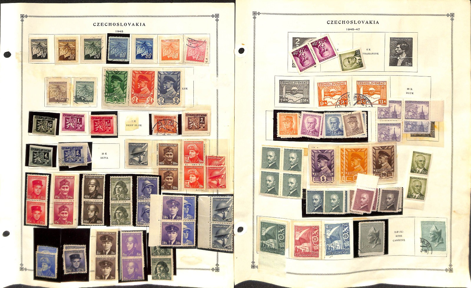 Czechoslovakia Stamp Collection on 80 Scott International Pages, 1918-1974 (CH)
