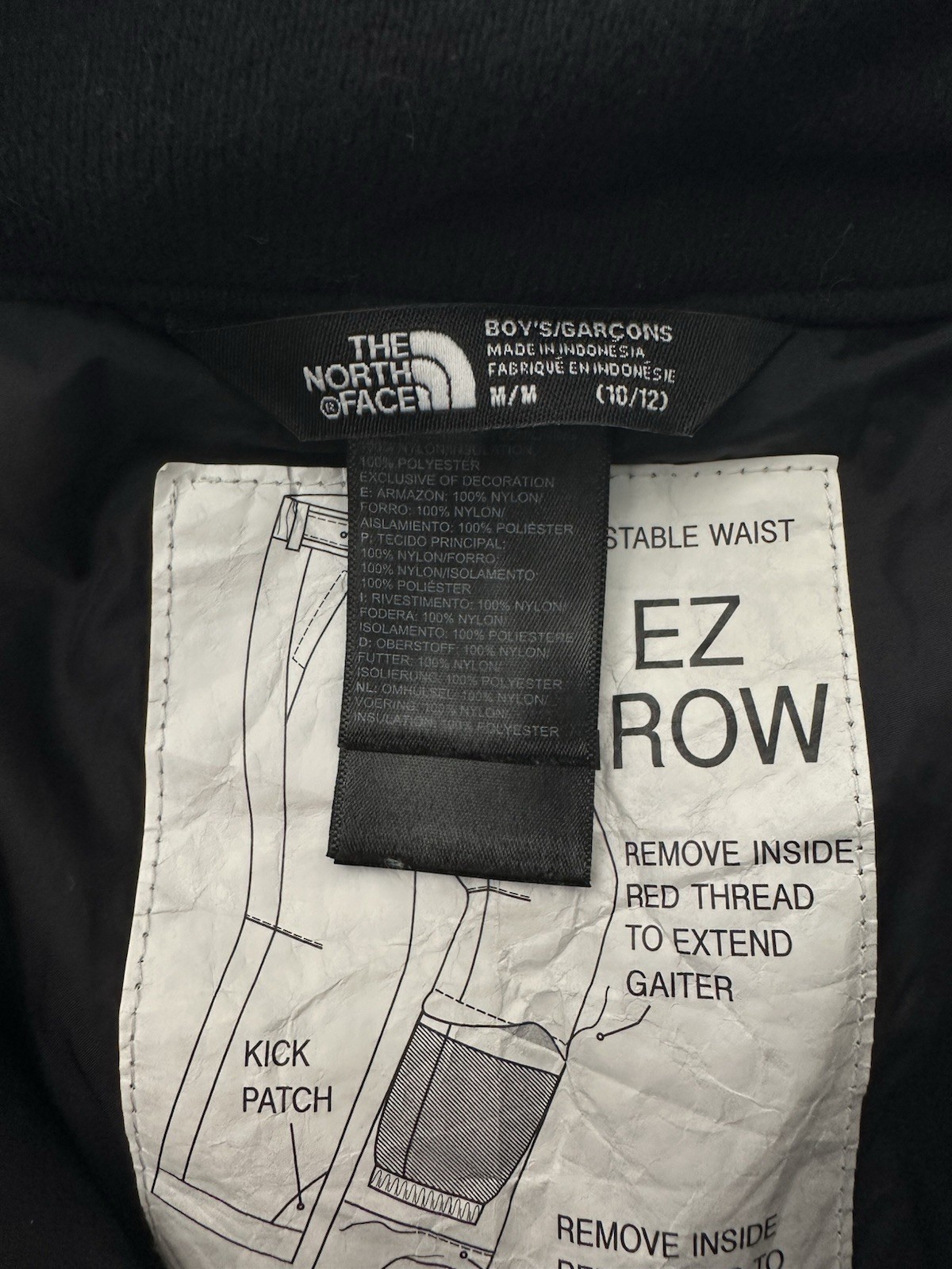 The North Face DryVent Snow Pants Boy’s Medium (10/12) Black Insulated EZ-Grow