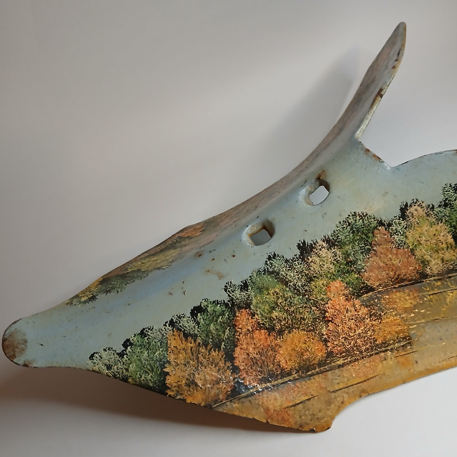 Vintage Hand Painted Butterfly Shape Cultivator Potato Digger