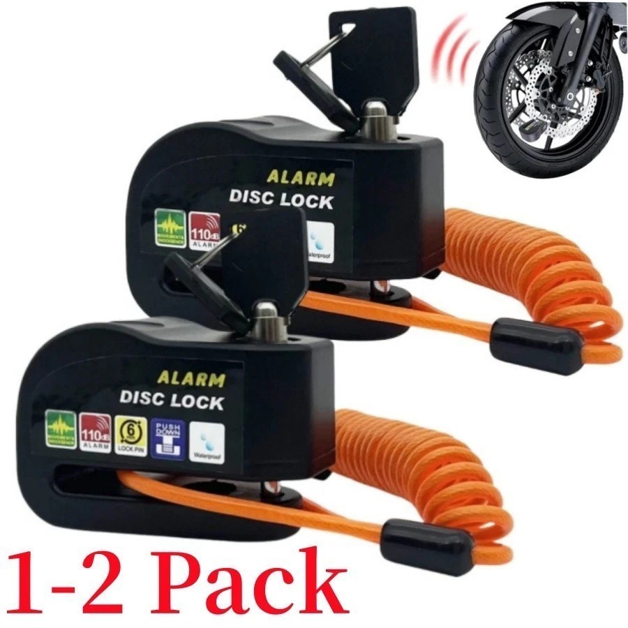 For Motorcycle Alarm Lock Anti-theft Wheel Disc Brake Security for Harley YAMAHA