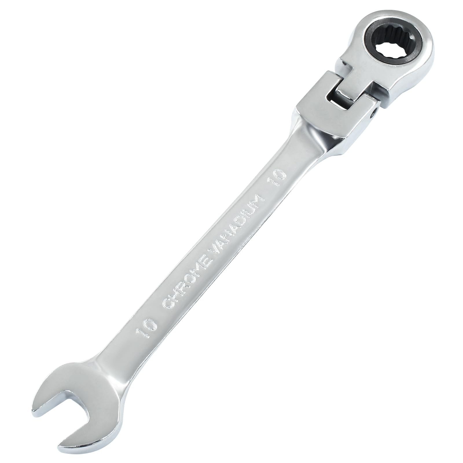 Hordion 10mm Ratcheting Combination Wrench, 12 Point 72-Tooth Flex Head