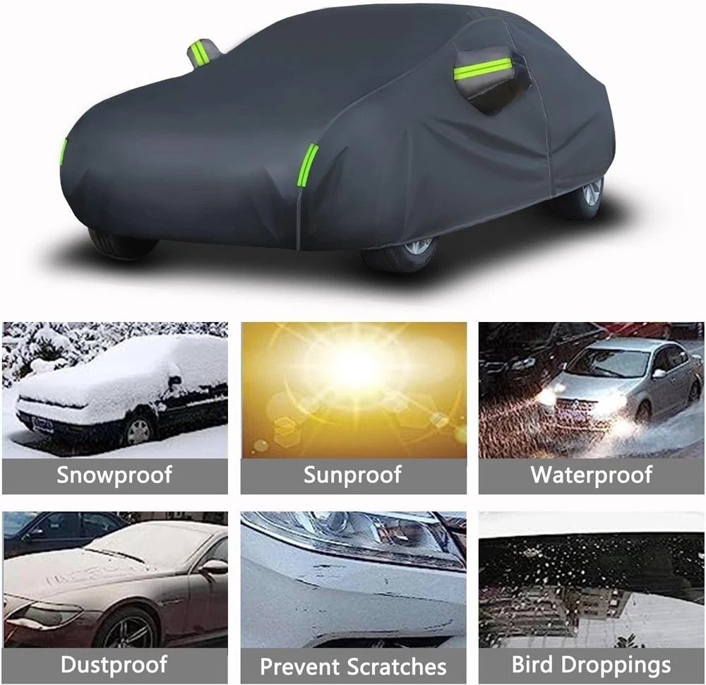 Heavy Duty Waterproof Full Car Cover All Weather Protection Outdoor Dustproof US