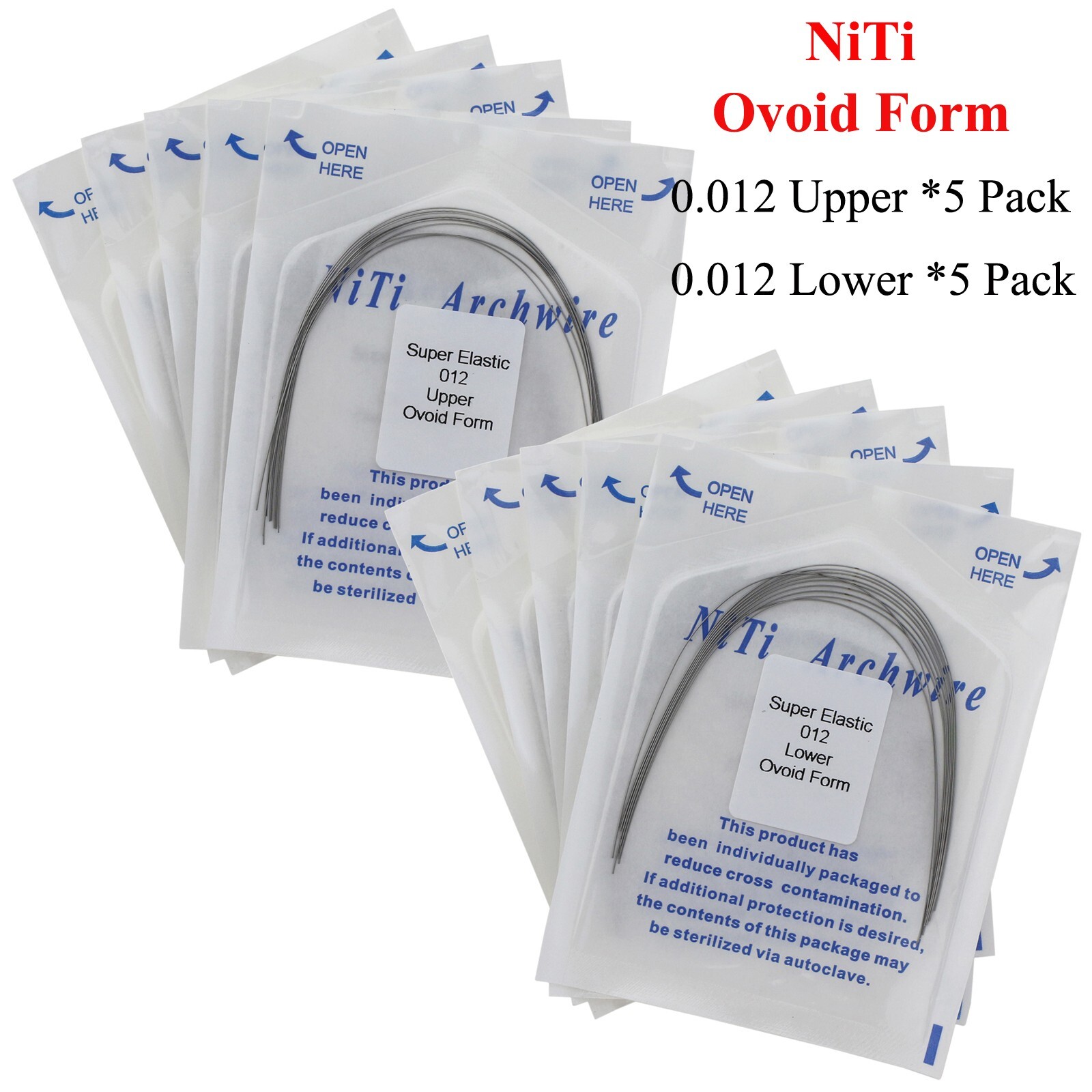 arcos de ortodoncia Orthodontic Arch Wire NiTi Stainless Steel Acero Inoxidable