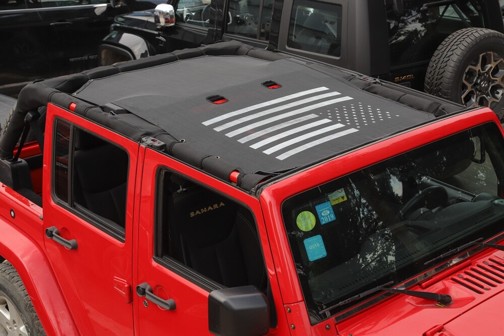 Mesh Car SunShade Bikini Top Net Cover For Jeep Wrangler JK JKU 4Dr Accessories