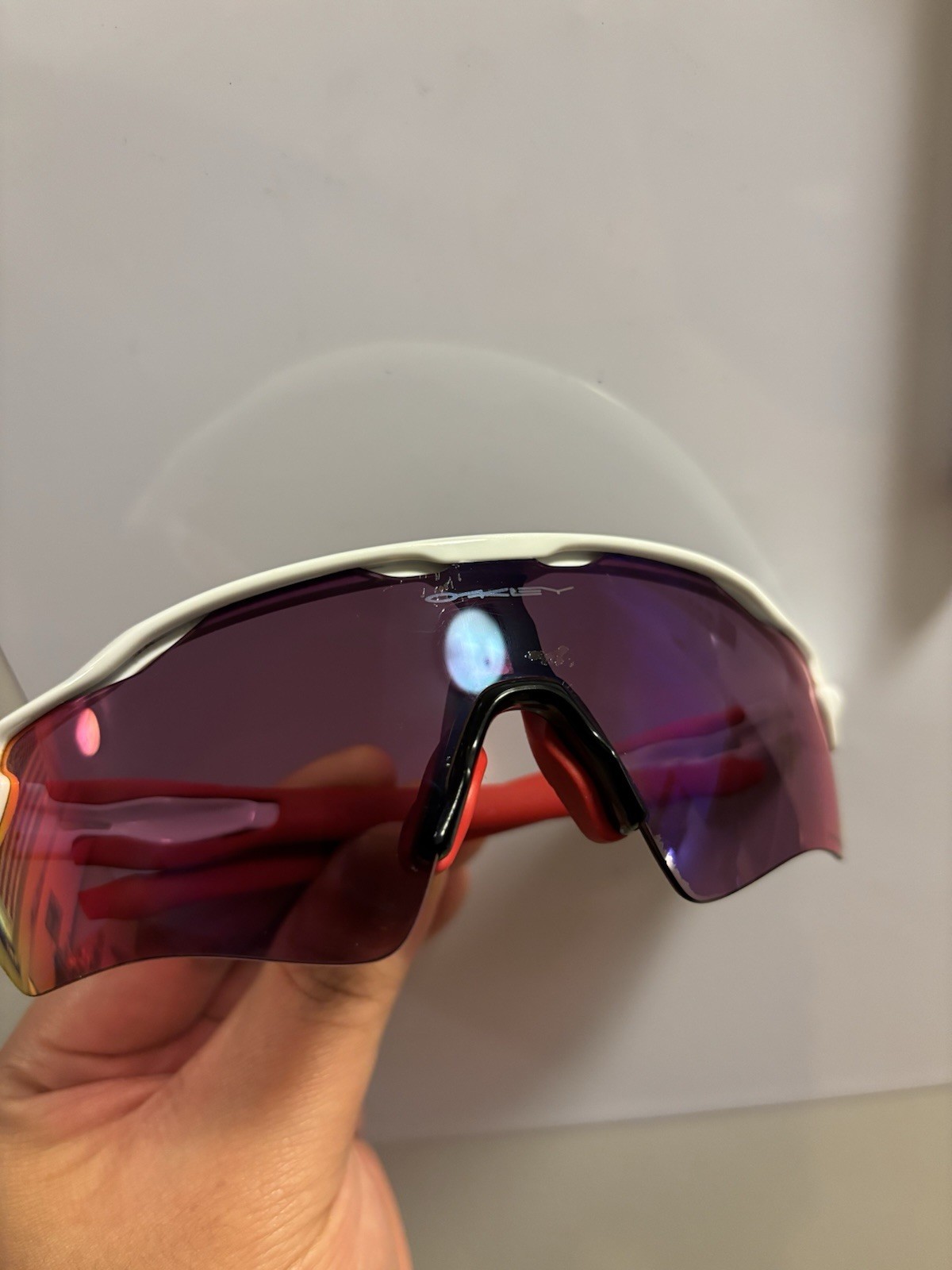 Oakley Radar EV Path Red/White Sports Sunglasses Model OO9208-05. 128 *NO CASE*