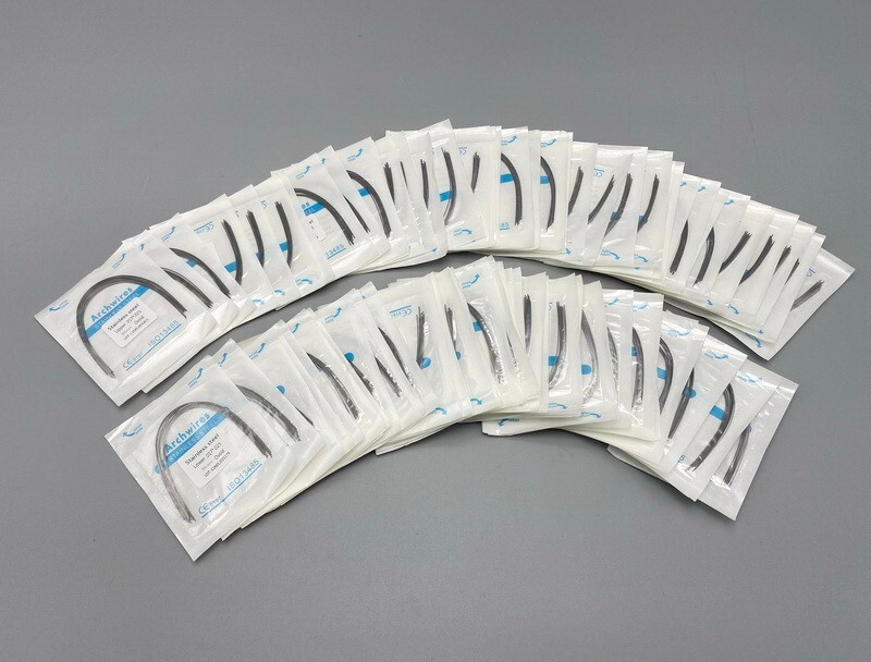 Dental Orthodontic Arch Wire NiTi Stainless Steel Ovoid/Natural Round Wires