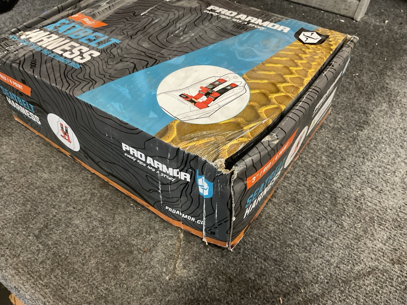 Pro Armor Driver Side Four Point Auto Buckle Harness - Red A16UH348BL