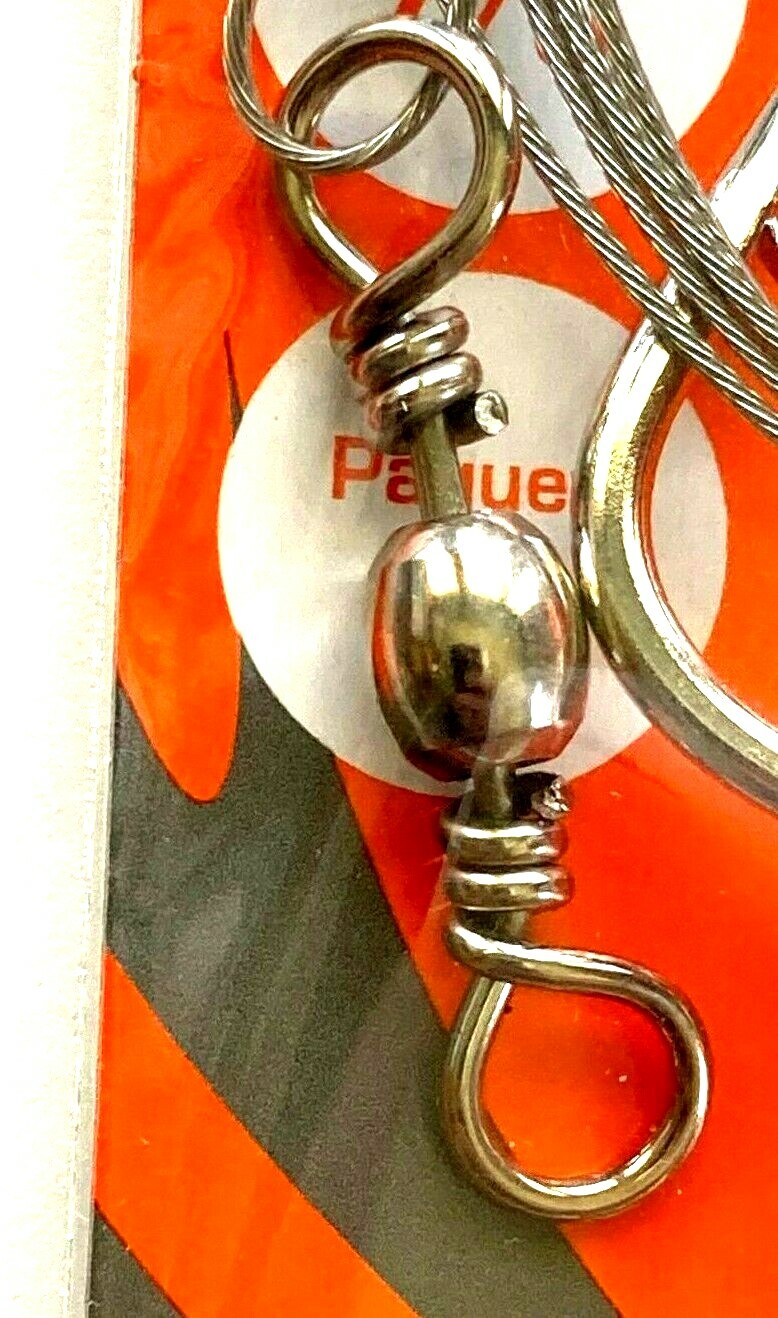 South Bend 5 PACKS Sturgeon Rig Size 7/0 Two Hook 36" Wire Leader STRG-70