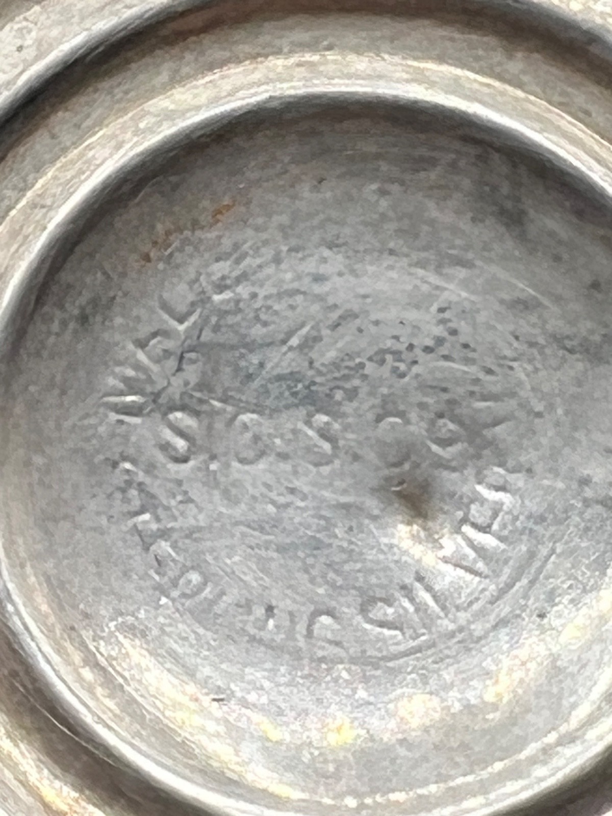 Pair Vintage hand-hammered sterling silver salt and pepper shakers