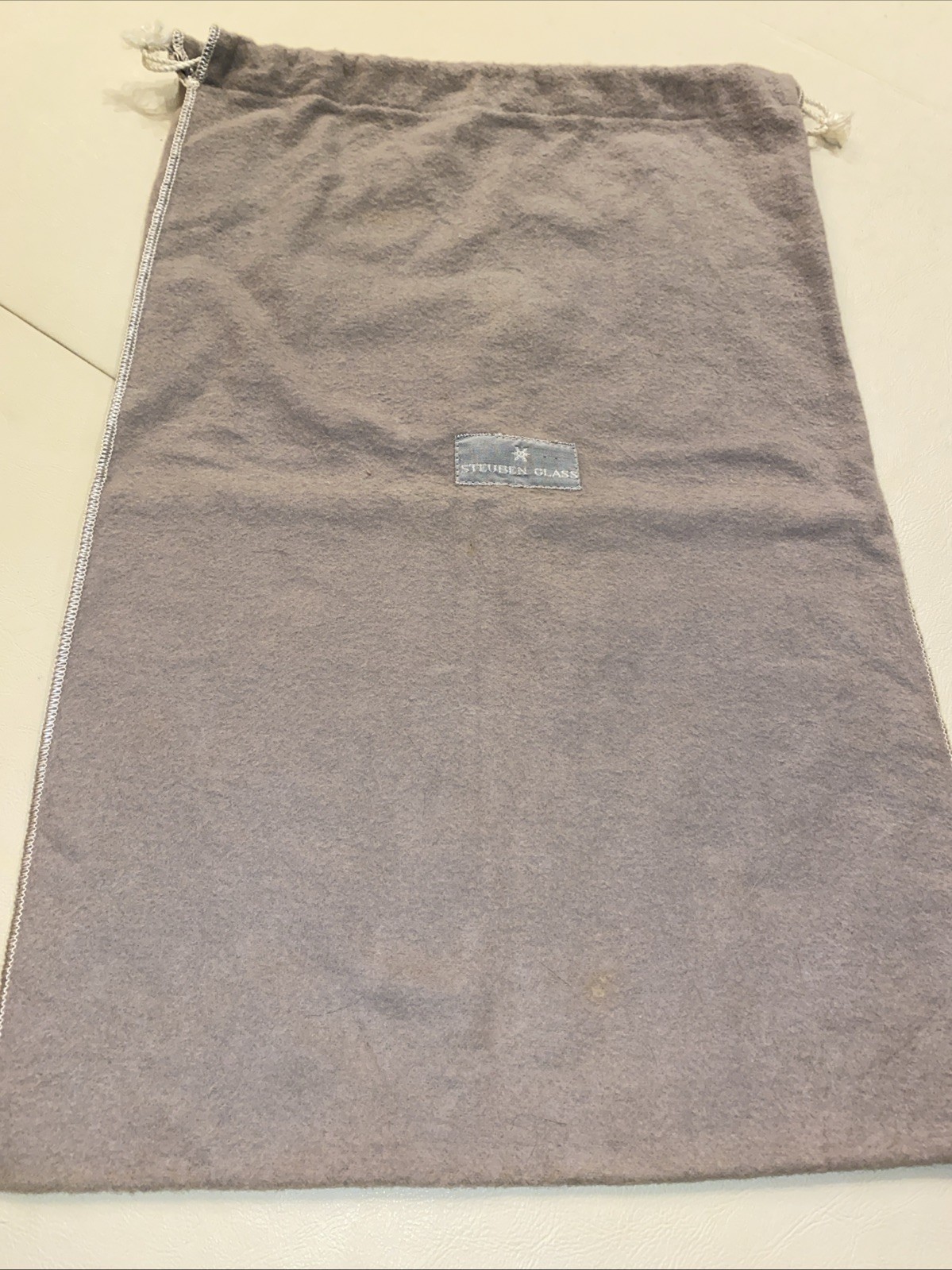 Steuben Glass Vintage Drawstring Storage Bag Protective Branded Pouch 12”x 18”