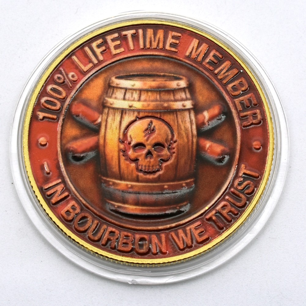 Old Bastards Bourbon Club Lifetime Member Medal - Sip, Swear & Survive Coin