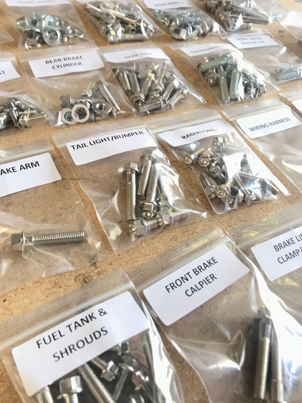 1986 Fourtrax Nickel Wurks Restoration Bolt kit Honda TRX250R Engine Suspension