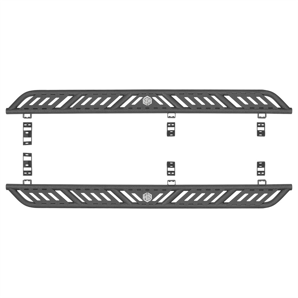 Pair Side Steps Running Boards Slider Rails For 2007-2021 Toyota Tundra CrewMax