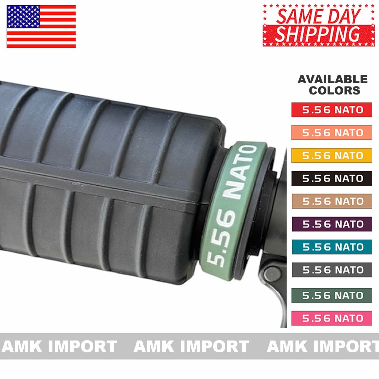 5.56 NATO Magazine ID Marking Bands / 556 NATO Upper Receiver Mag Silicone Bands