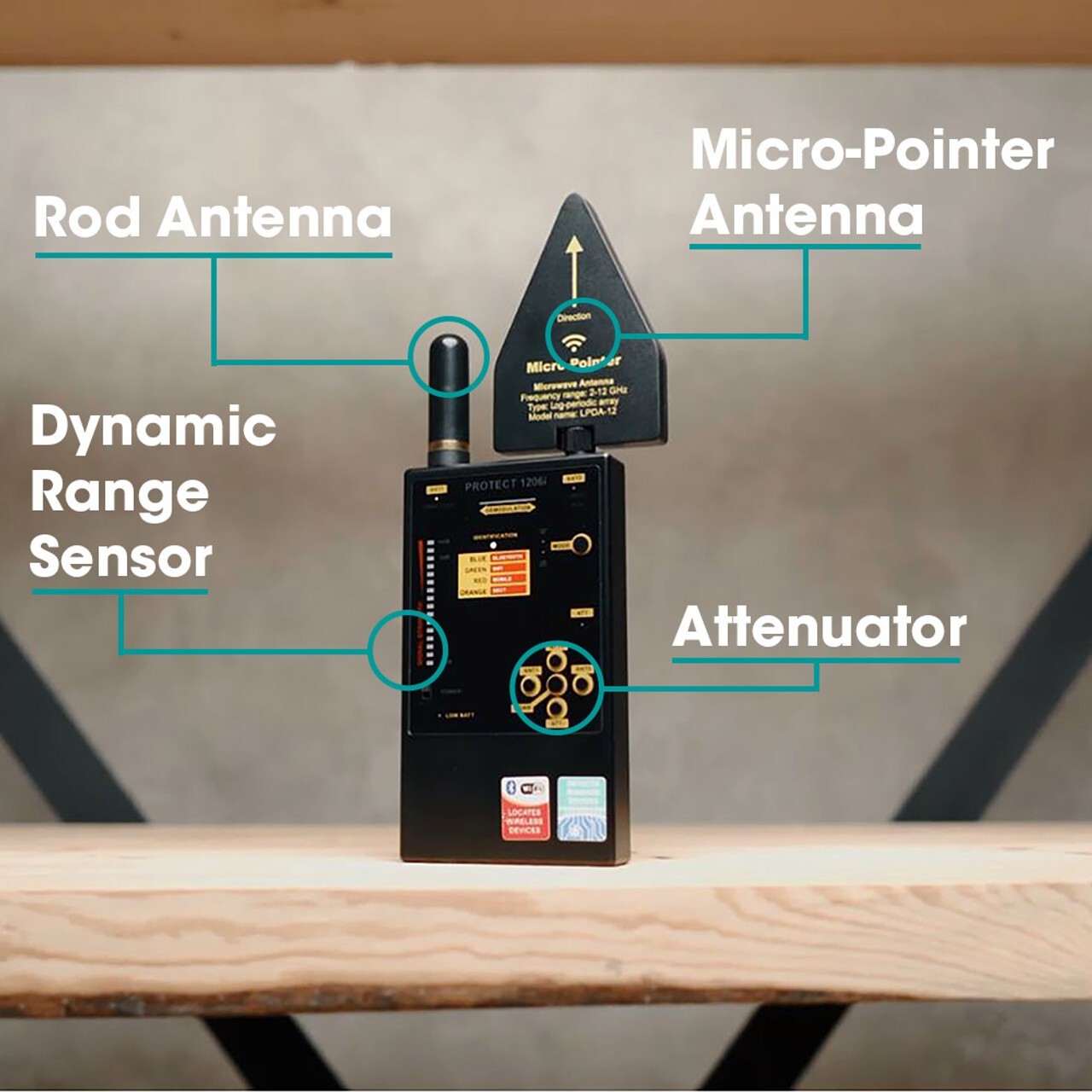 KJB Professional Digital DD1206 RF WiFi GSM Bug Detector Counter Surveillance