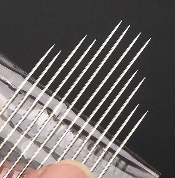 12pcs Hand Sewing Needles Set w/ Threader & Storage Box - NEW