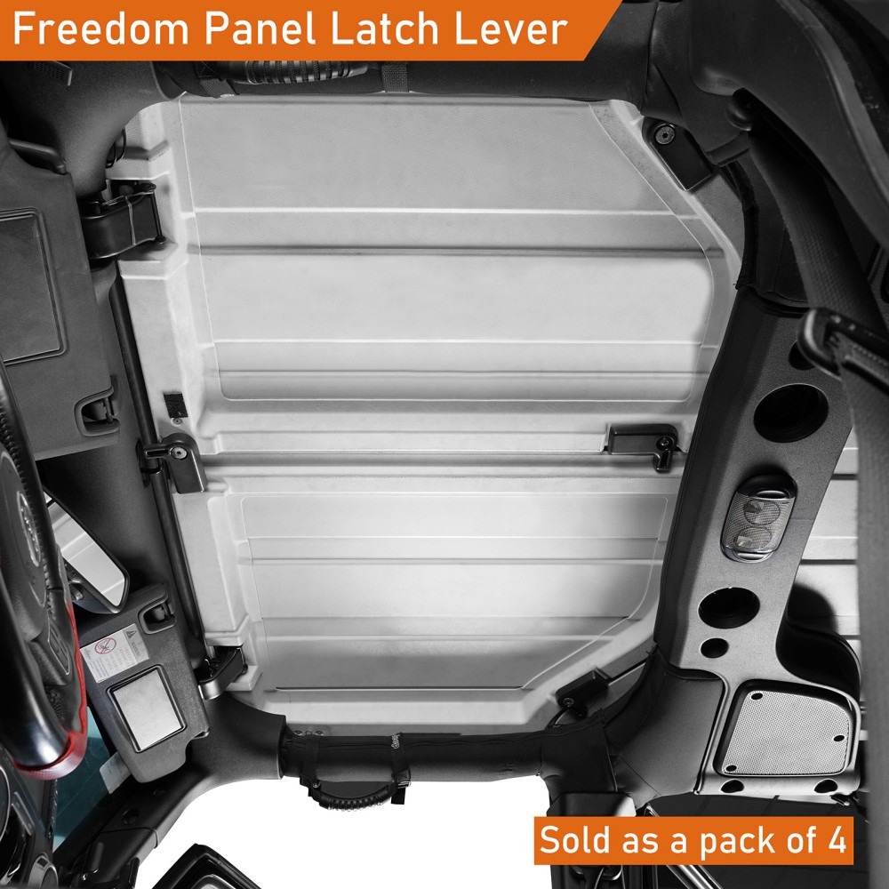 4x Black Hard Top Freedom Panel Lever Latch Locks for Jeep Wrangler JK 2007-2018