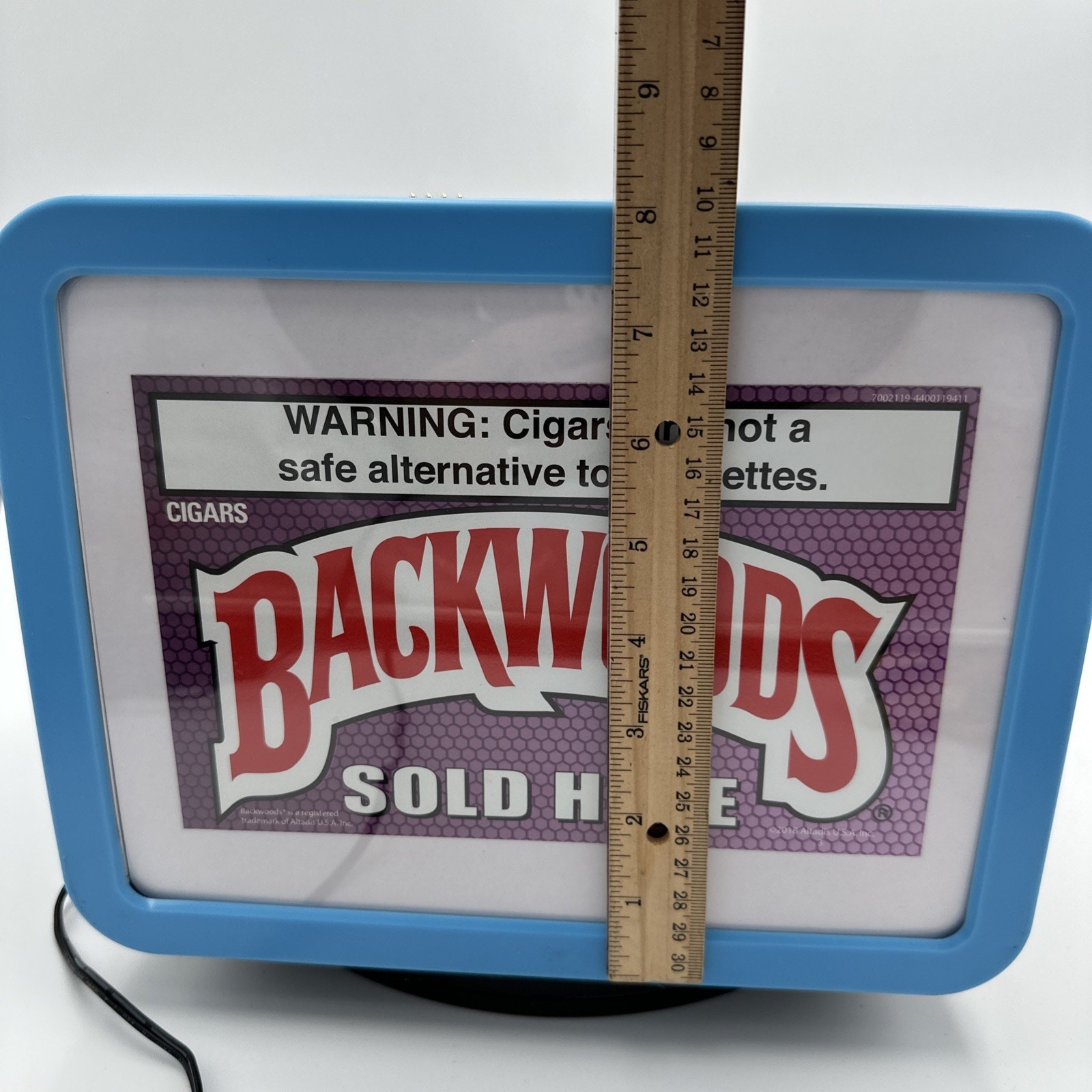 Backwoods Cigars Lighted Display Store Cube Tobacco Advertising