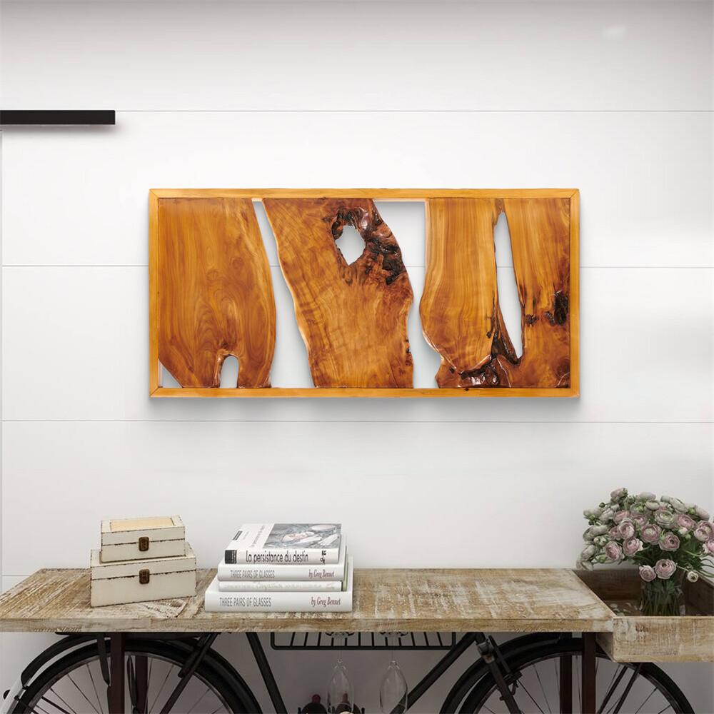 Live Edge Cedar Framed Wall Art, Rustic Farmhouse Wall Decor Home Decor